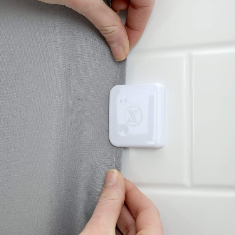 SlipX Solutions Adhesive Shower Splash Clips for Shower Curtains, Keeps Water Inside Your Shower (Easy to Install, No Tools Required, 4 Clips Per Pack) - Image 2